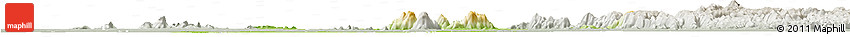 Physical Horizon Map of Donga, lighten, semi-desaturated