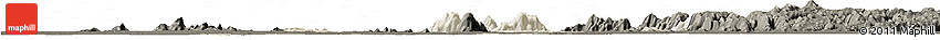 Shaded Relief Horizon Map of Donga, darken