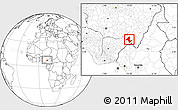 Blank Location Map of Donga