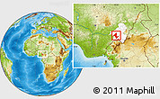 Physical Location Map of Donga, highlighted parent region