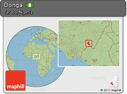 Savanna Style Location Map of Donga