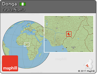 Savanna Style Location Map of Donga