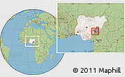 Savanna Style Location Map of Donga, highlighted country, highlighted parent region, within the entire country