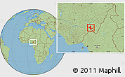 Savanna Style Location Map of Donga