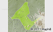 Physical Map of Donga, semi-desaturated