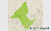 Physical Map of Donga, shaded relief outside