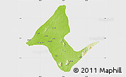 Physical Map of Donga, single color outside