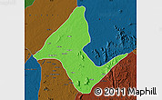 Political Map of Donga, darken