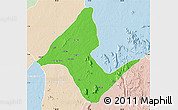 Political Map of Donga, lighten