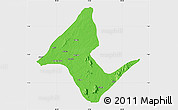 Political Map of Donga, single color outside