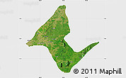 Satellite Map of Donga, single color outside