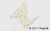 Shaded Relief Map of Donga, single color outside