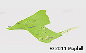 Physical Panoramic Map of Donga, cropped outside