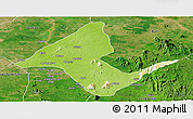 Physical Panoramic Map of Donga, satellite outside