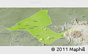 Physical Panoramic Map of Donga, semi-desaturated