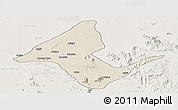 Shaded Relief Panoramic Map of Donga, lighten