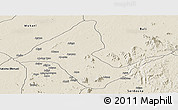 Shaded Relief Panoramic Map of Donga