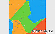 Political Simple Map of Donga