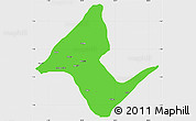 Political Simple Map of Donga, single color outside