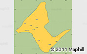 Savanna Style Simple Map of Donga, cropped outside