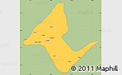 Savanna Style Simple Map of Donga, single color outside