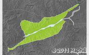 Physical 3D Map of Ibi, darken, desaturated