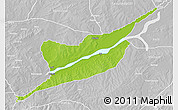 Physical 3D Map of Ibi, lighten, desaturated