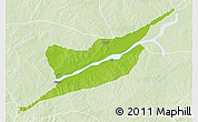 Physical 3D Map of Ibi, lighten