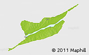 Physical 3D Map of Ibi, single color outside