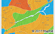 Political 3D Map of Ibi