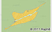 Savanna Style 3D Map of Ibi, single color outside