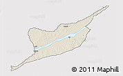 Shaded Relief 3D Map of Ibi, cropped outside