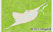 Shaded Relief 3D Map of Ibi, physical outside