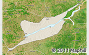 Shaded Relief 3D Map of Ibi, satellite outside
