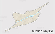 Shaded Relief 3D Map of Ibi, single color outside