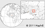 Blank Location Map of Ibi, within the entire country