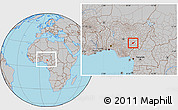 Gray Location Map of Ibi, within the entire country
