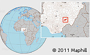 Gray Location Map of Ibi, highlighted country