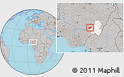 Gray Location Map of Ibi, highlighted parent region
