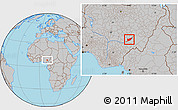 Gray Location Map of Ibi