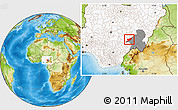 Physical Location Map of Ibi, highlighted country, highlighted parent region