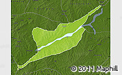 Physical Map of Ibi, darken