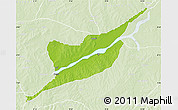 Physical Map of Ibi, lighten