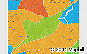 Physical Map of Ibi, political outside