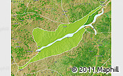 Physical Map of Ibi, satellite outside