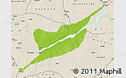 Physical Map of Ibi, shaded relief outside