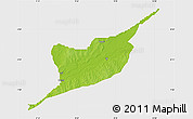 Physical Map of Ibi, single color outside