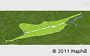 Physical Panoramic Map of Ibi, darken