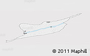 Silver Style Panoramic Map of Ibi, single color outside