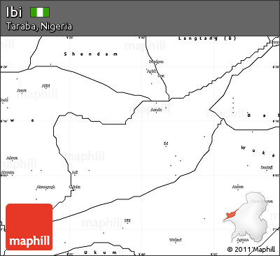 Blank Simple Map of Ibi
